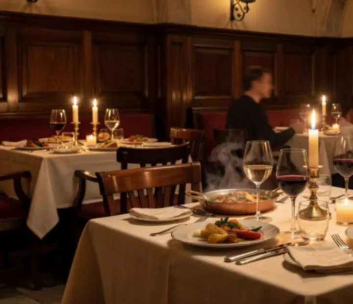 Jantar romântico à luz de velas em ambiente elegante no Mesae Baralho