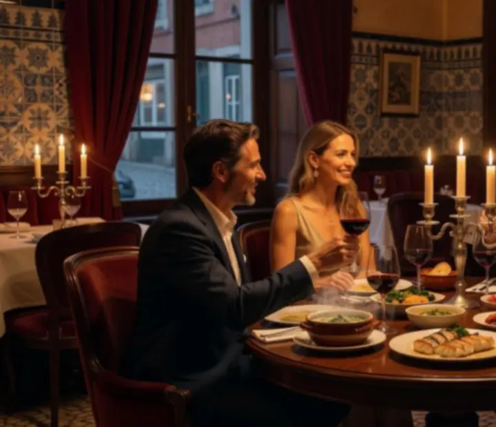 Sala reservada para um jantar privado com decoração elegante no Mesae Baralho.